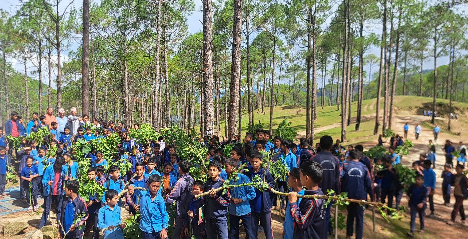 शर्माली गढीको संरक्षणका लागि वृक्षारोपण