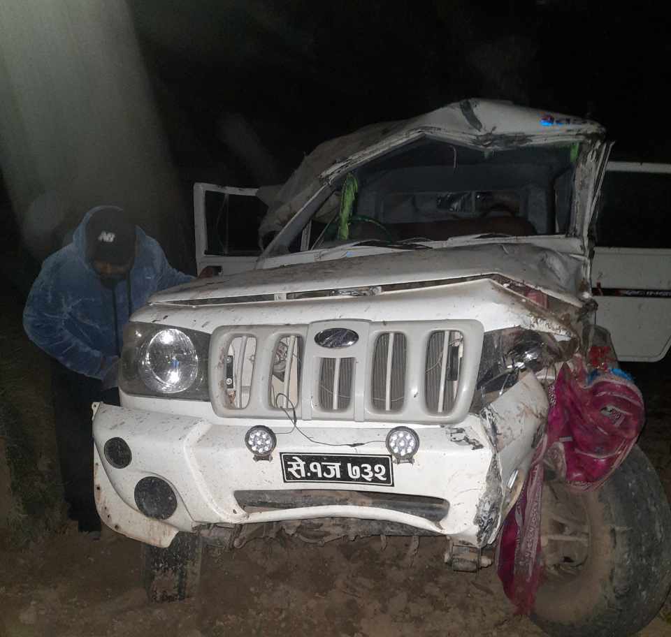 बैतडीमा जीप दुर्घटना हुँदा एक जनाको मृत्यु, चार जना घाईते