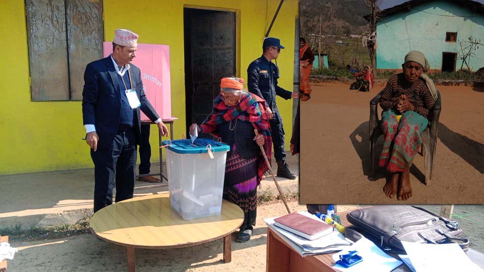 बैतडीमा ९८ र ९० वर्षीय जेष्ठ नागरिकले गरे मतदान