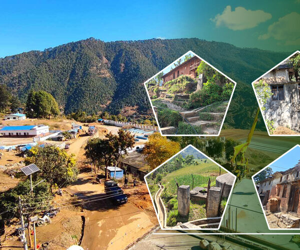 रित्तिँदै नमुना शहर आसपासका गाउँहरू